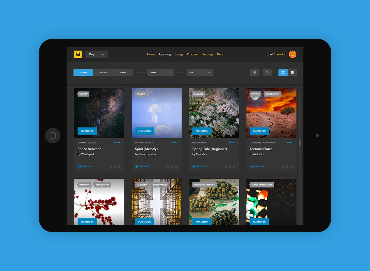 Use Melodics on your iPad!