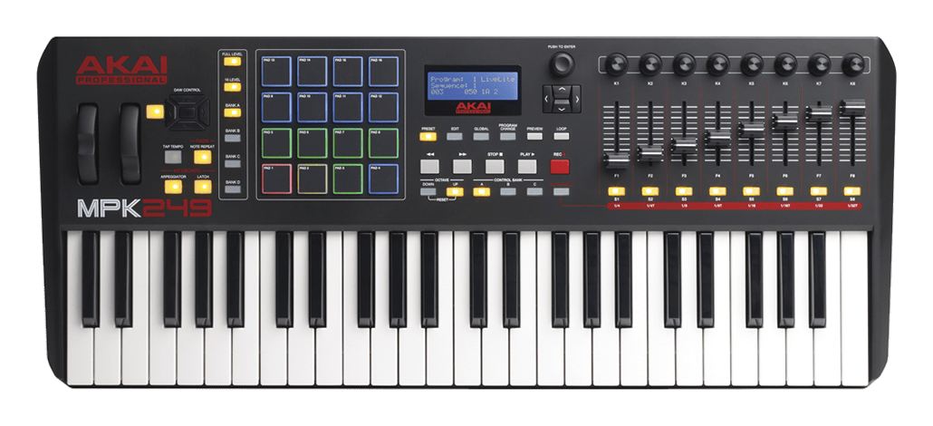 akai mpk249 size
